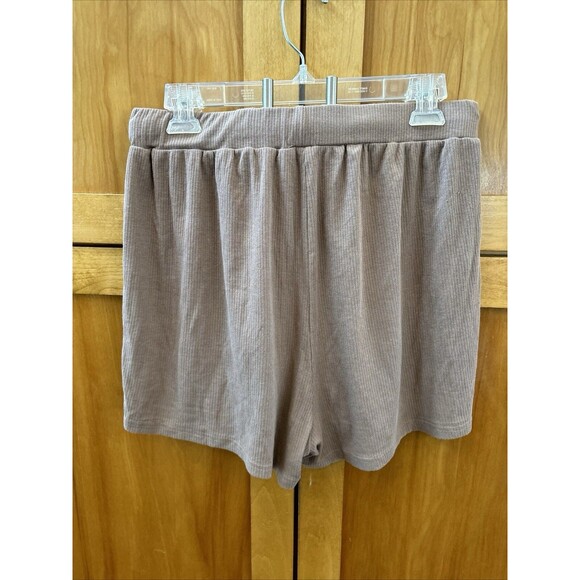 Kikiberry Lounge Sleep Set L Chocolate Brown Top Shorts Stretch Drawstring - Picture 10 of 14